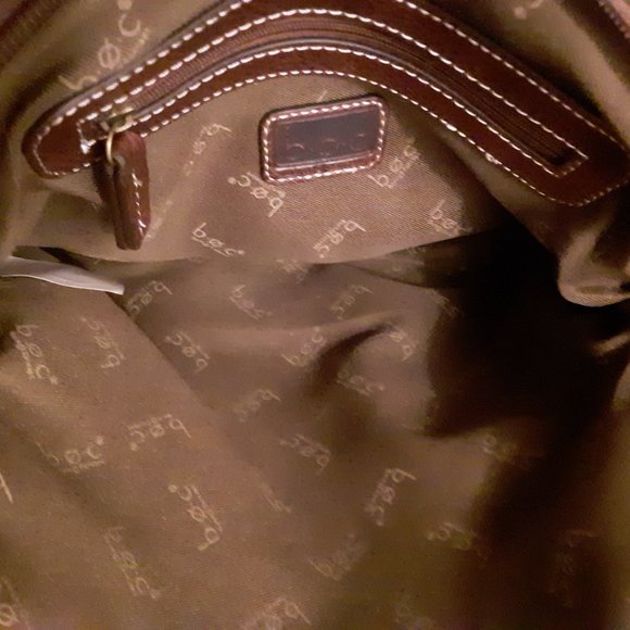 Born Concept Faux Leather Double Zip Woven Satchel Hand Bag - Picture 7 of 12